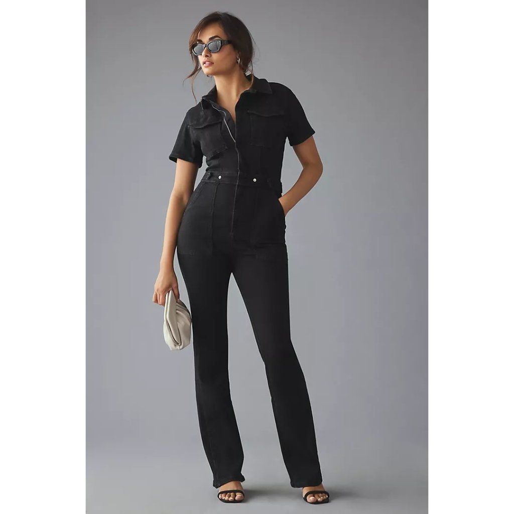Good American Fit For Success Jumpsuit In Wash Black099 Size 0 (X-Small)